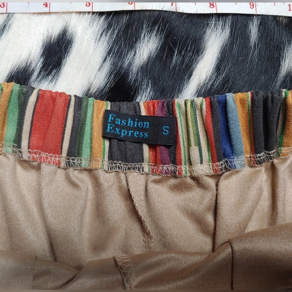 NEW Boutique Fringe Shorts Cowgirl Western Serape Stripe Soft Shorts Size Small - Picture 3 of 4